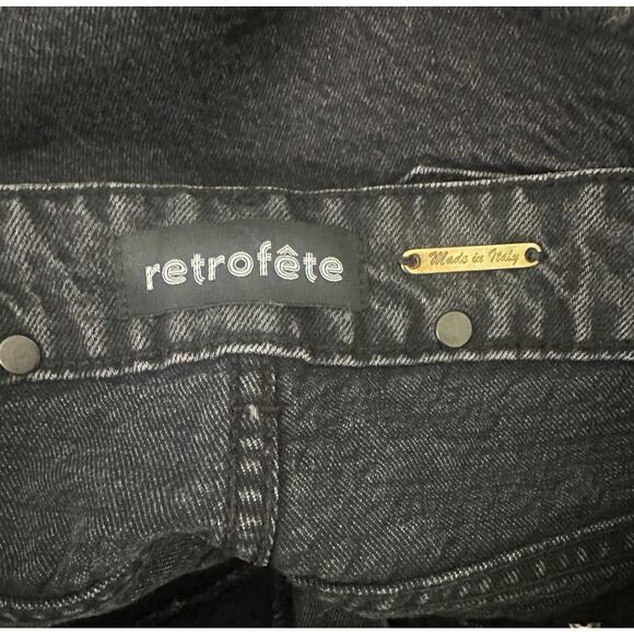 RETROFETE Revolve Tessa Shorts Black Onyx Distressed Dark Fairy Punk - Sz 27 - Picture 8 of 9